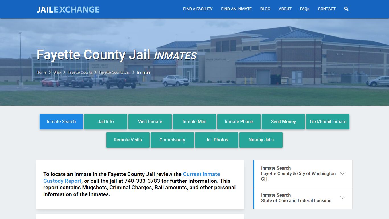 Fayette County Inmate Search | Arrests & Mugshots | OH - JAIL EXCHANGE